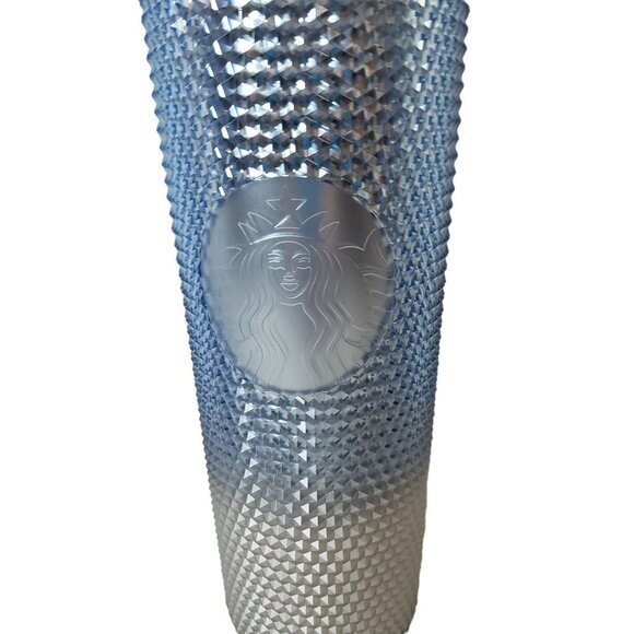 Starbucks Gradient Blue‎ Silver Hombre Studded Bling 240z Tumbler 2023 Winter - Picture 8 of 9